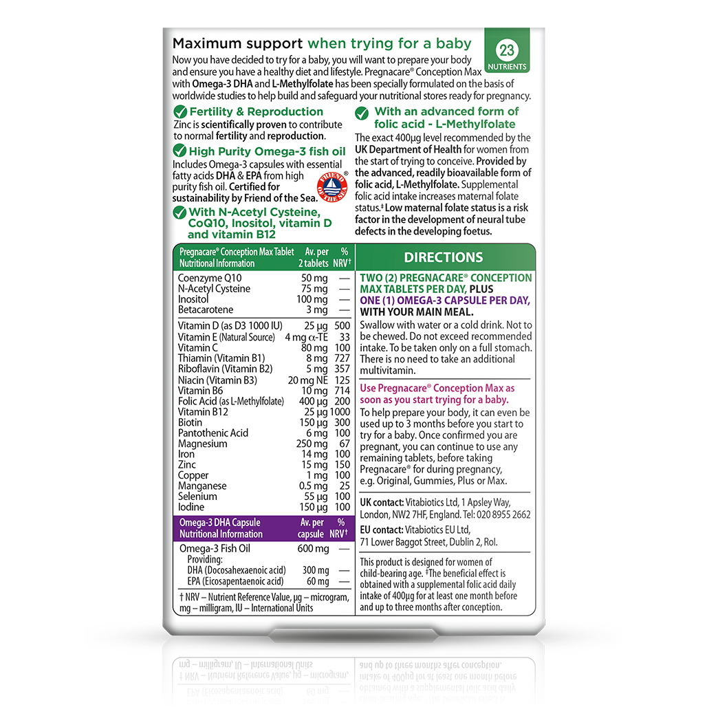 Vitabiotics Pregnacare Conception Max Fertility Support