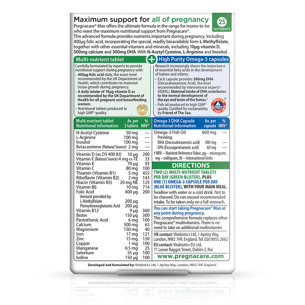 Vitabiotics Pregnacare Max Pregnancy Support
