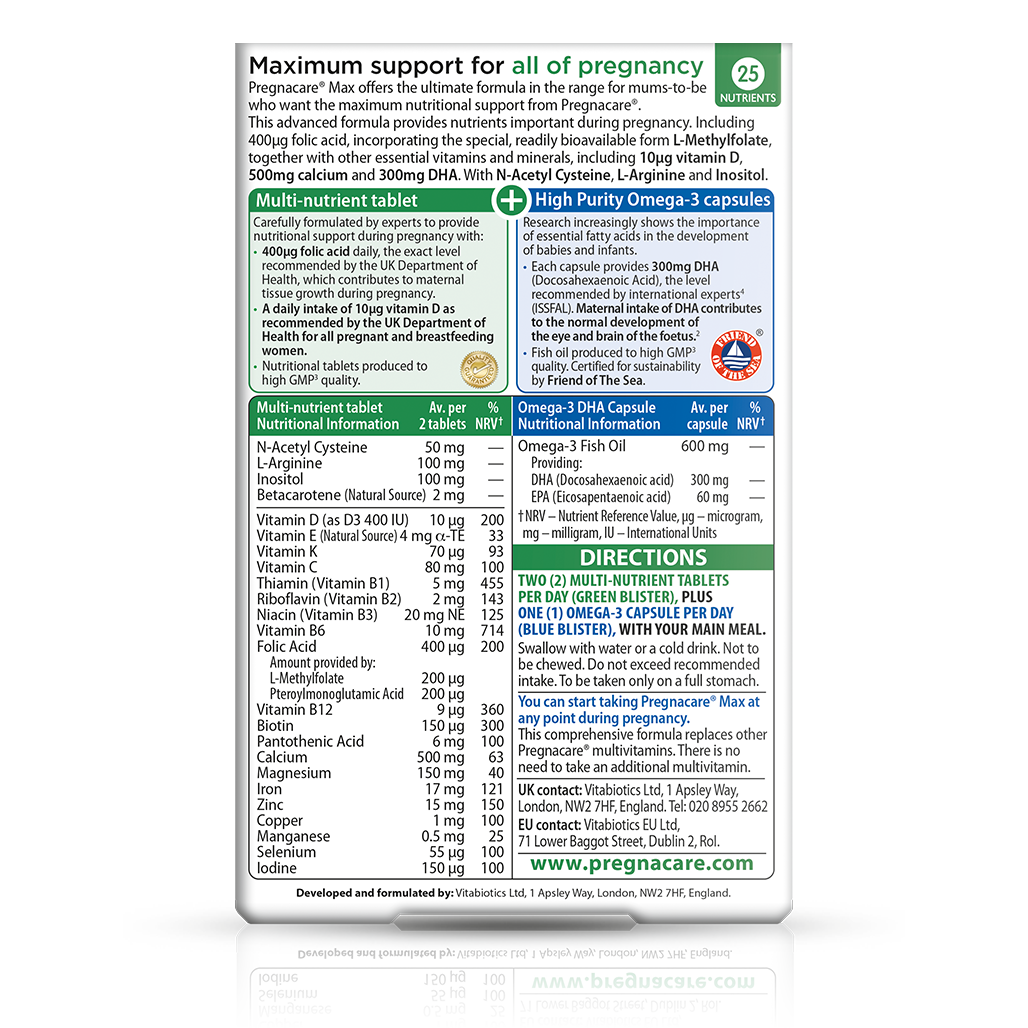 Vitabiotics Pregnacare Max Pregnancy Support