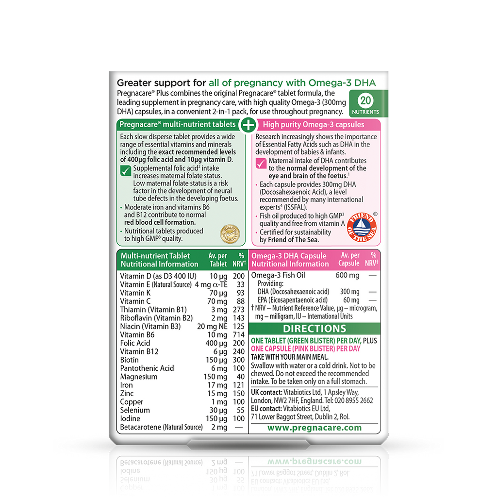 Vitabiotics Pregnacare Plus Pregnancy Vitamins