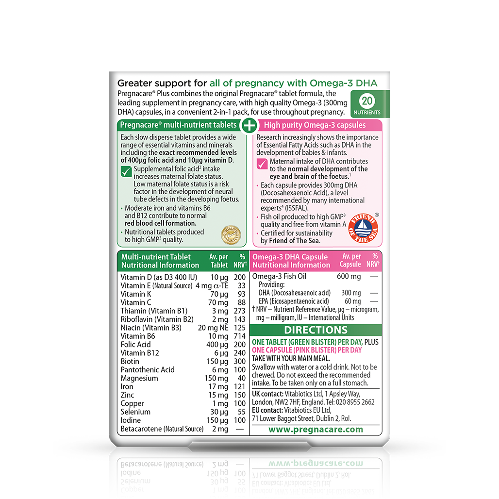 Vitabiotics Pregnacare Plus Pregnancy Vitamins
