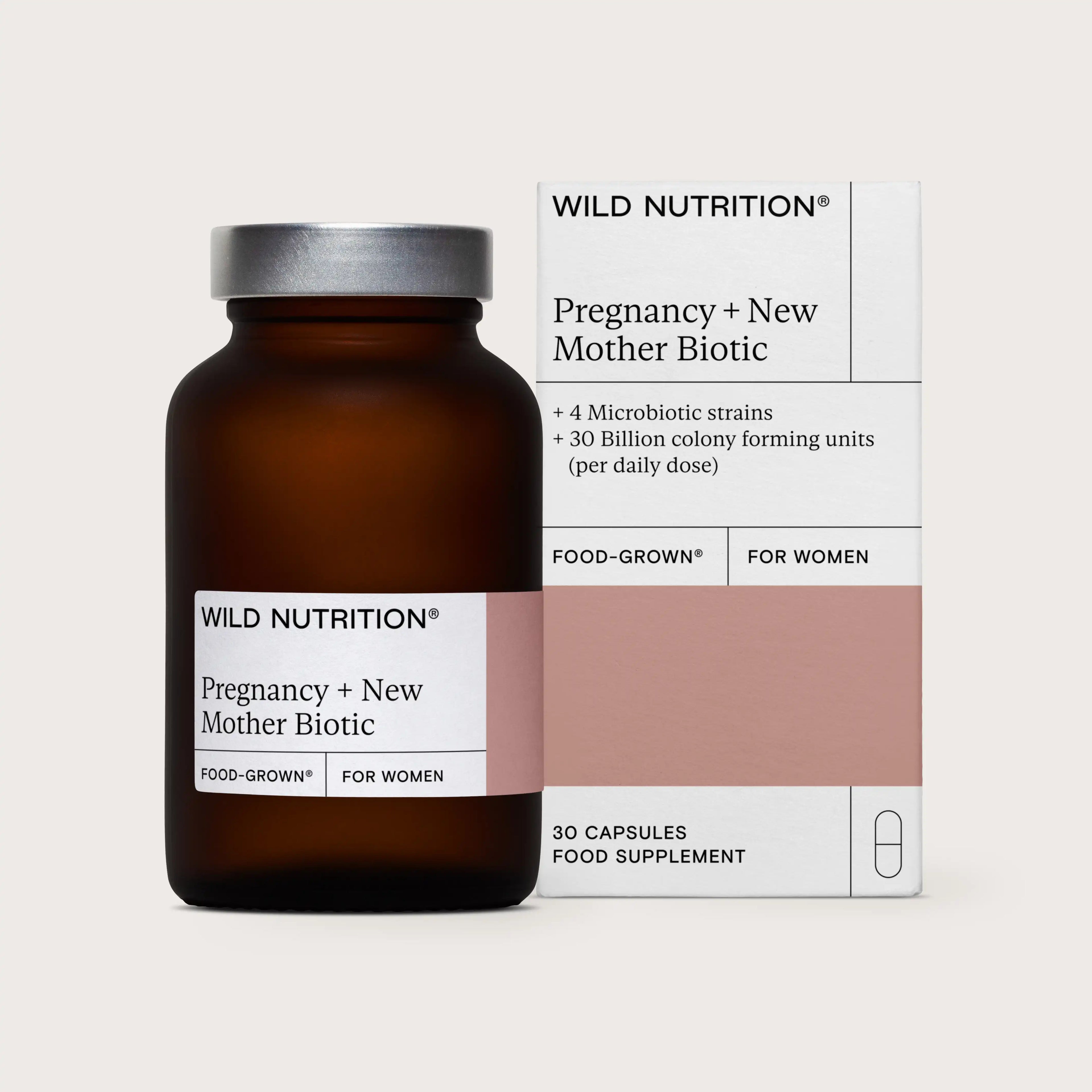 Wild Nutrition Pregnancy + New Mother Biotic for Maternal Gut Health & Wellness