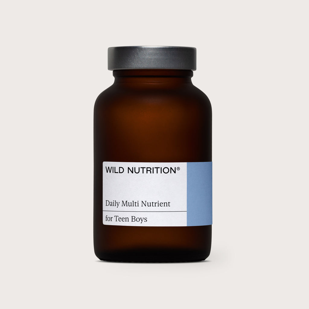 Wild Nutrition Food-Grown® Daily Multi Nutrient for Teen Boys - 3 Month Supply for Growth, Development & Nutritional Support
