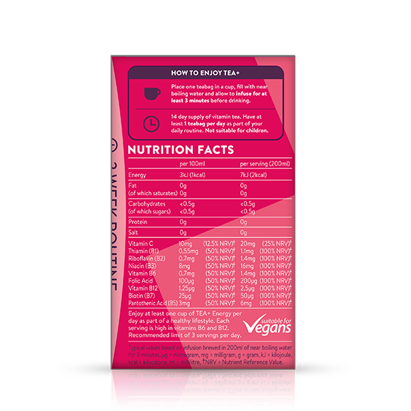 Vitabiotics TEA Plus Energy Vitamin Tea