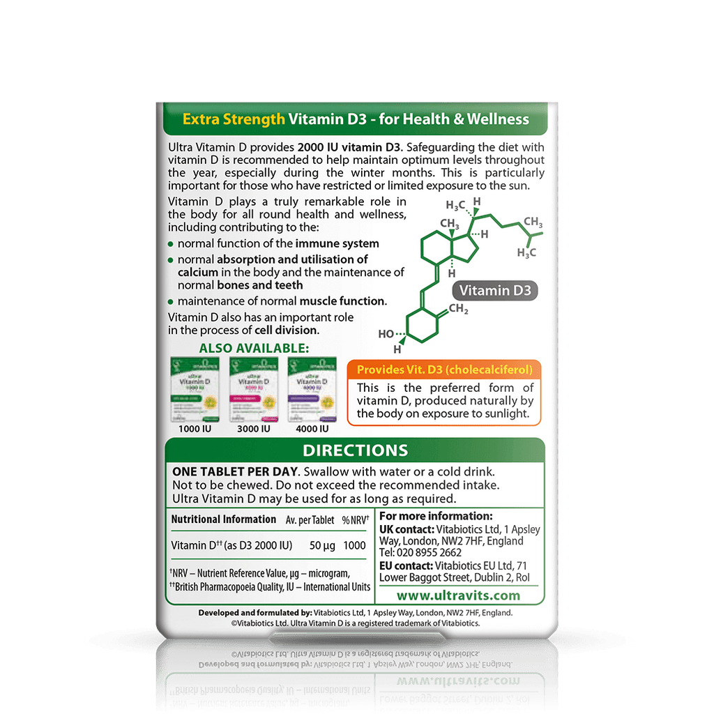Vitabiotics Ultra Vitamin D3 2000IU