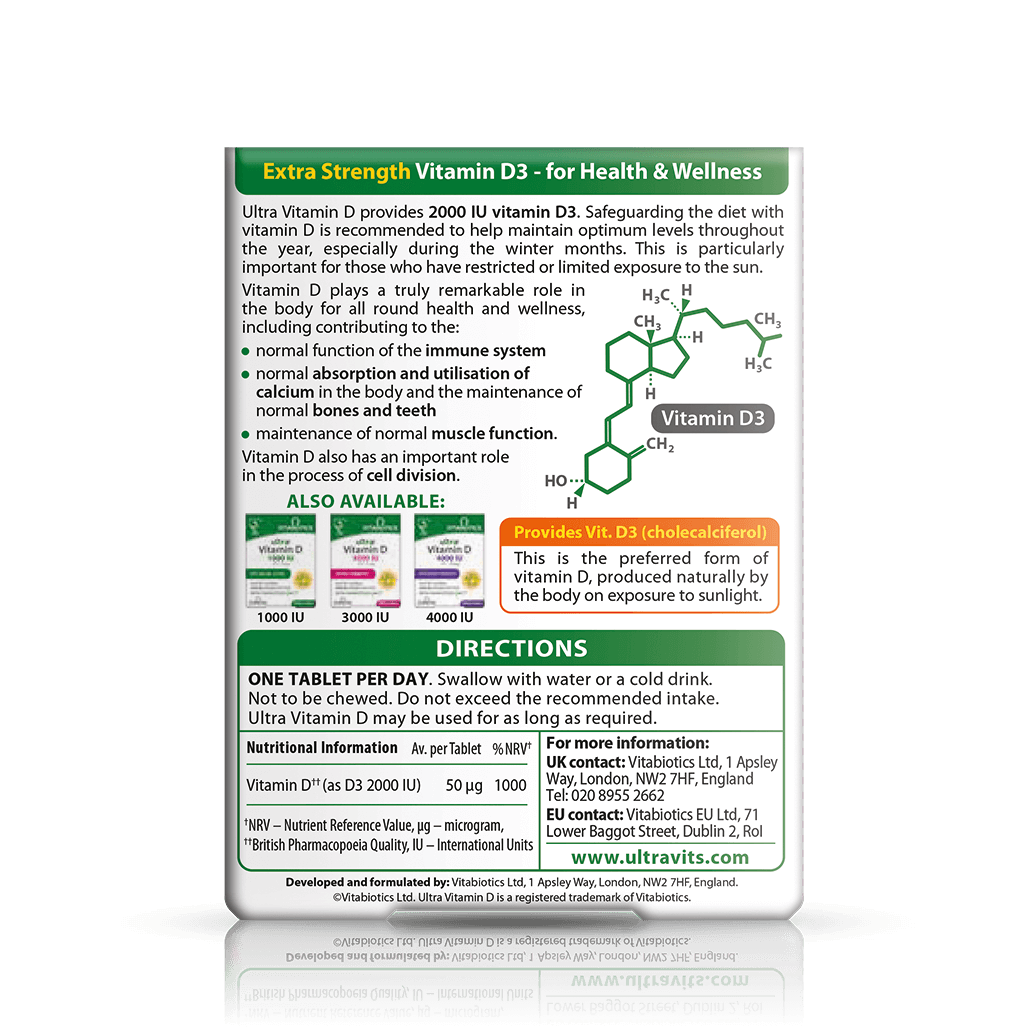 Vitabiotics Ultra Vitamin D3 2000IU