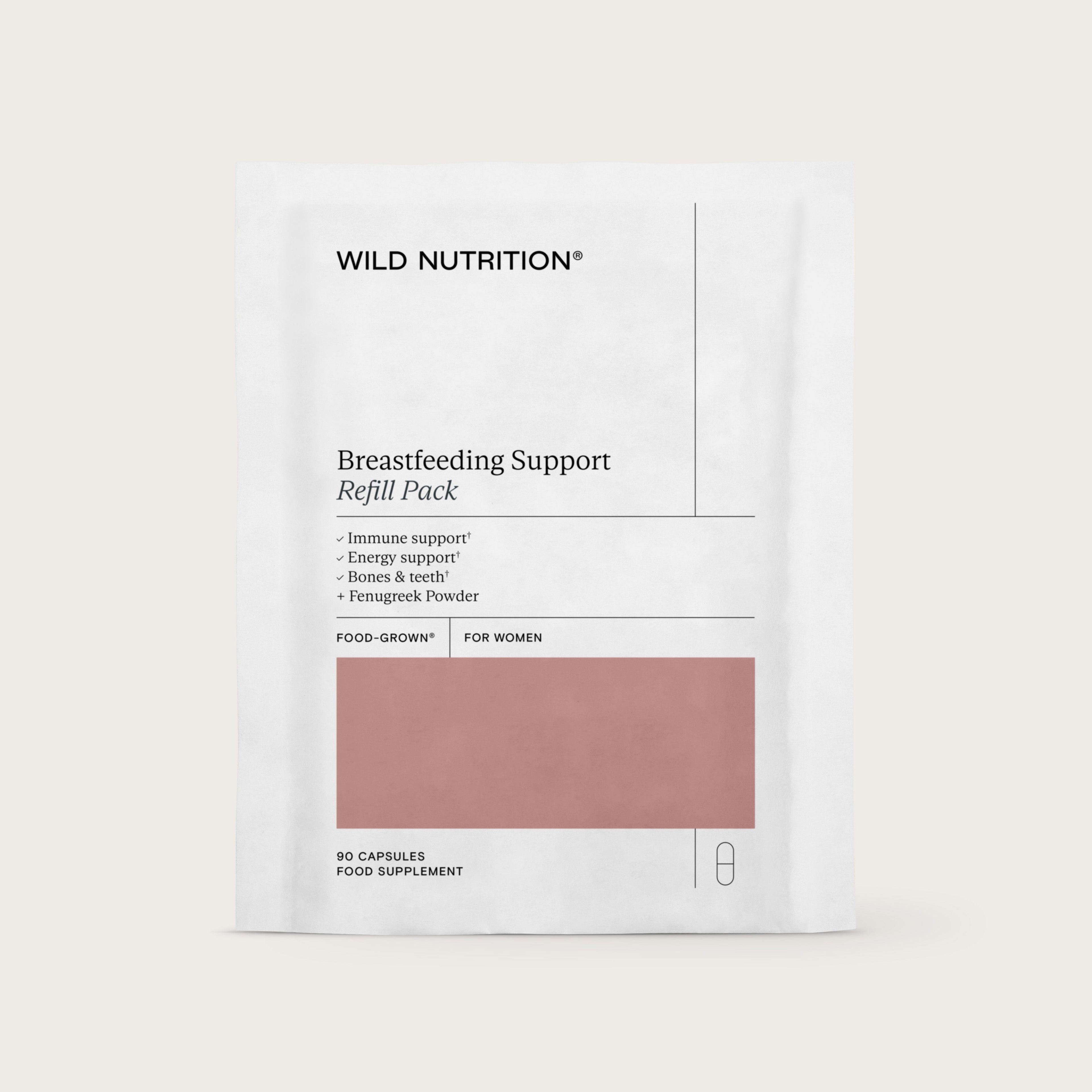 Wild Nutrition Food-Grown® Breastfeeding Support - 3 Month Supply for Breastfeeding & Postnatal Wellness