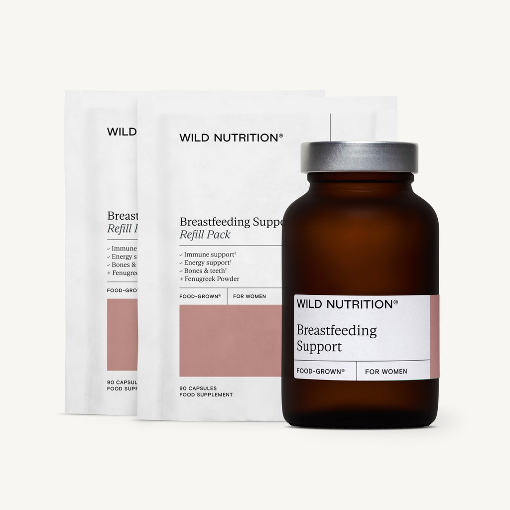 Wild Nutrition Food-Grown® Breastfeeding Support - 3 Month Supply for Breastfeeding & Postnatal Wellness