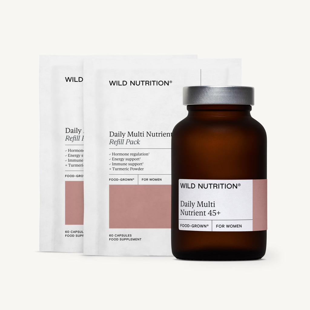 Wild Nutrition Food-Grown® Women's 45+ Daily Multi Nutrient - 3 Month Supply for Healthy Ageing & Daily Wellness