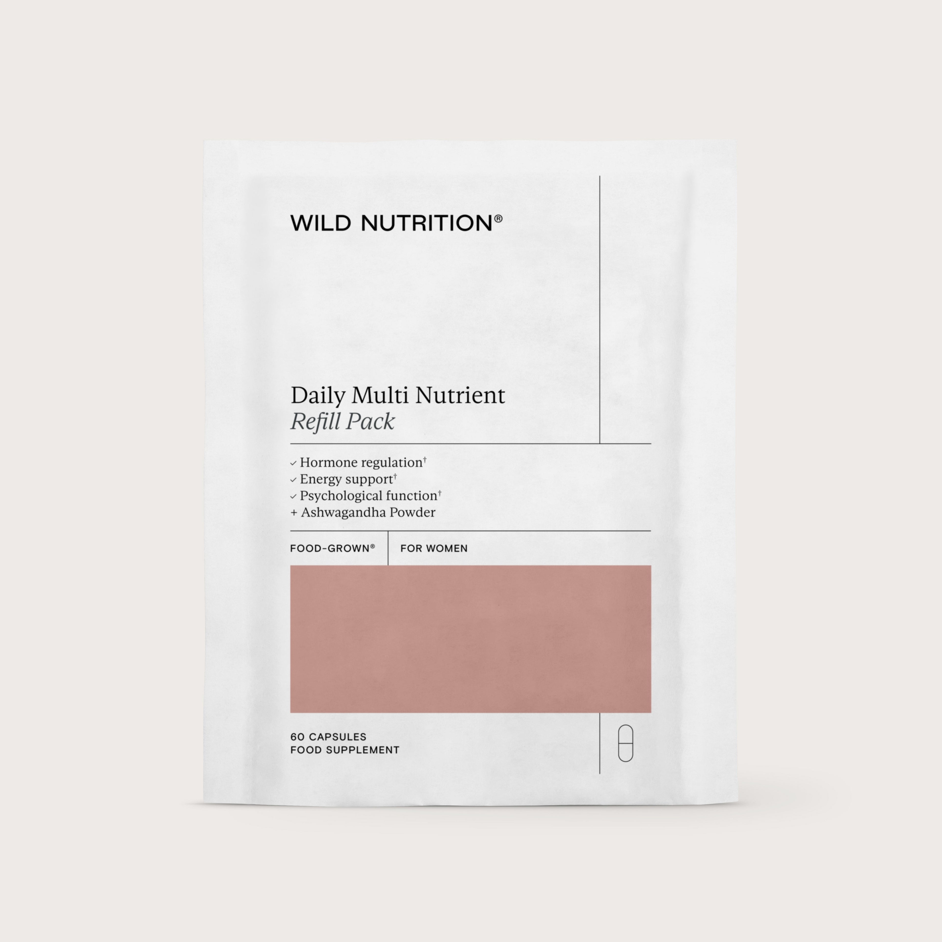 Wild Nutrition Food-Grown® Women's Daily Multi Nutrient - 3 Month Supply for Daily Wellness & Nutritional Support