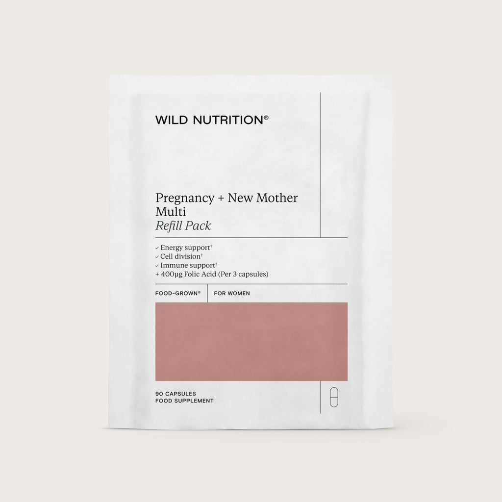 Wild Nutrition Food-Grown® Pregnancy + New Mother Multi - 3 Month Supply for Pregnancy & Postnatal Wellness