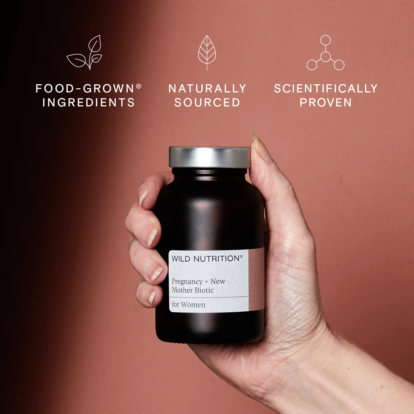 Wild Nutrition Pregnancy + New Mother Biotic for Maternal Gut Health & Wellness