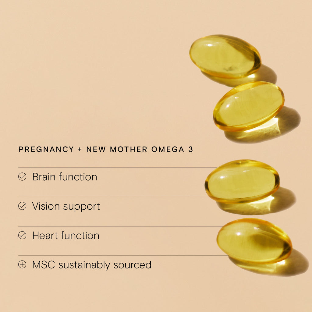 Wild Nutrition Food-Grown® Pregnancy + New Mother Omega 3 for Maternal & Baby Development