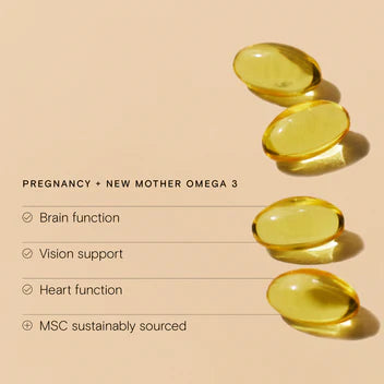 Wild Nutrition Food-Grown® Pregnancy + New Mother Omega 3 for Maternal & Baby Brain Development