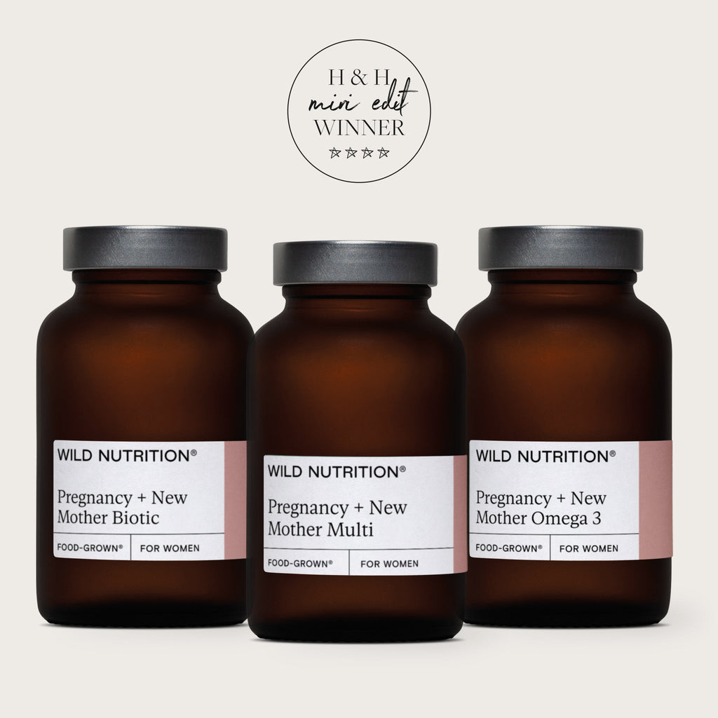 Wild Nutrition Pregnancy + New Mother Support Trio for Pregnancy & Postnatal Wellness