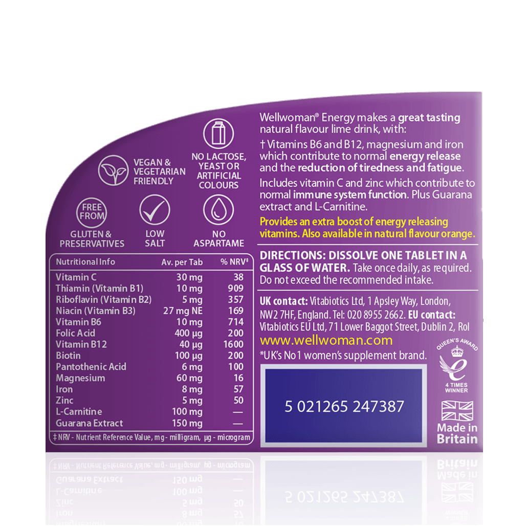 Vitabiotics Wellwoman Energy Support