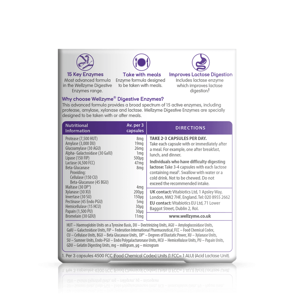 Vitabiotics Wellzyme Advanced Digestive Enzymes