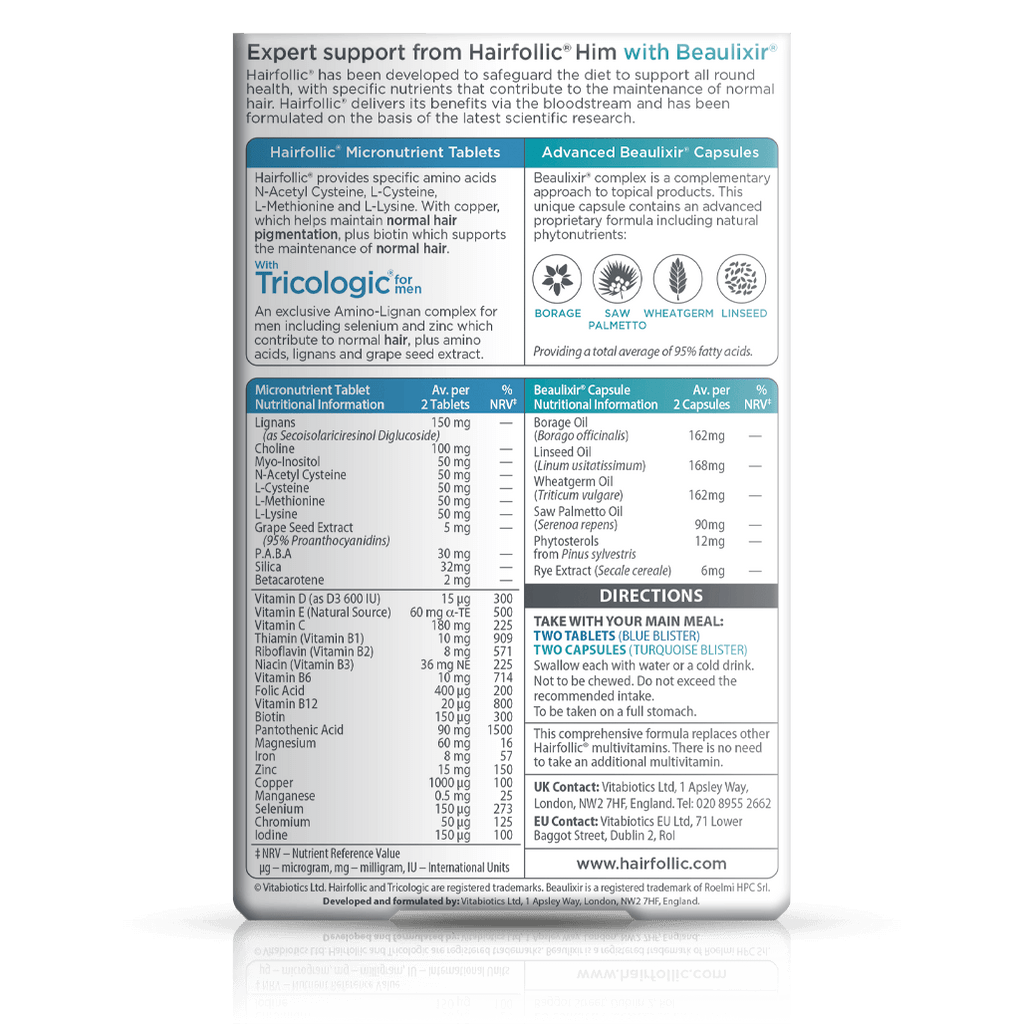 Vitabiotics Hairfollic Him Advanced Hair Support