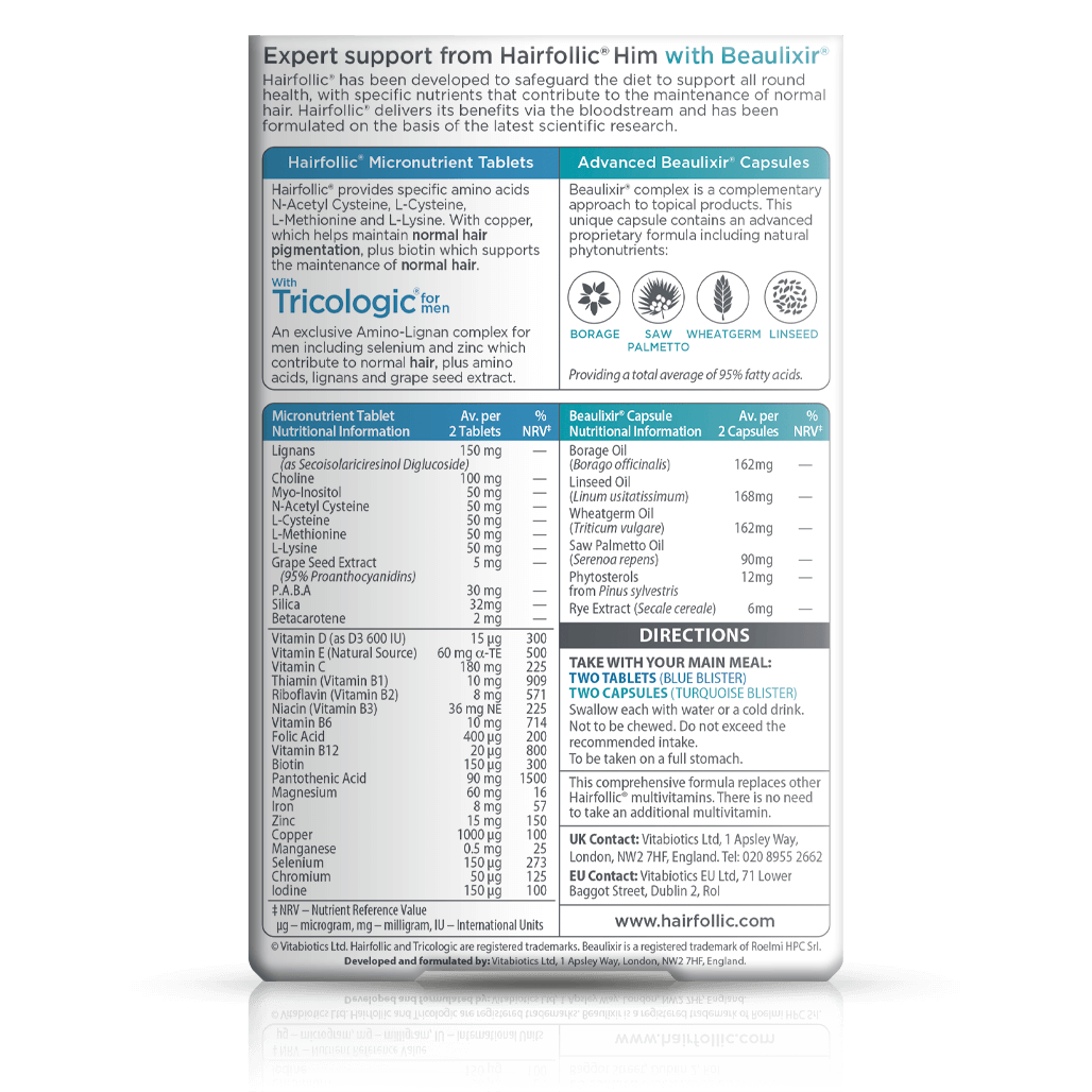 Vitabiotics Hairfollic Him Advanced Hair Support