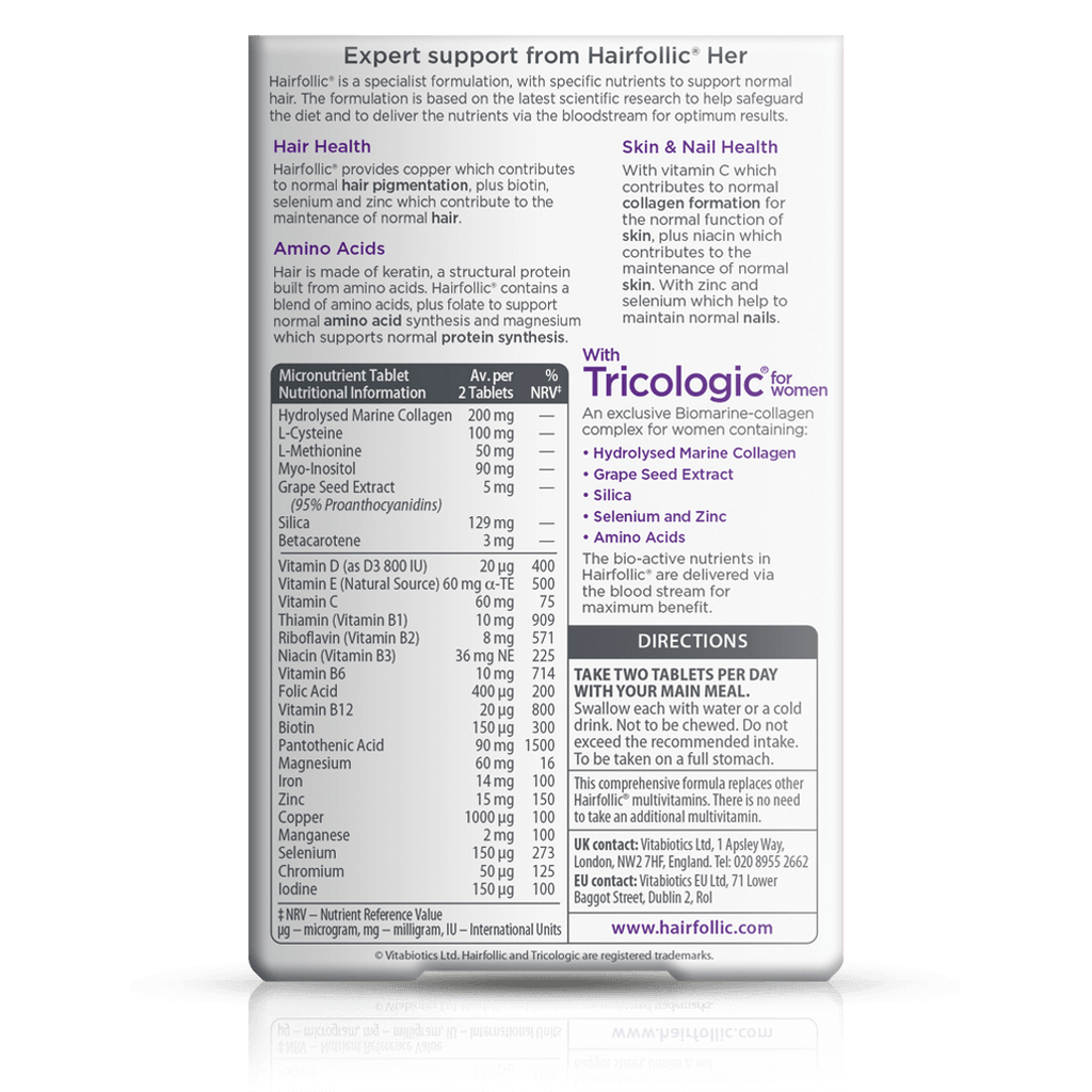Vitabiotics Hairfollic Her Hair Growth Vitamins