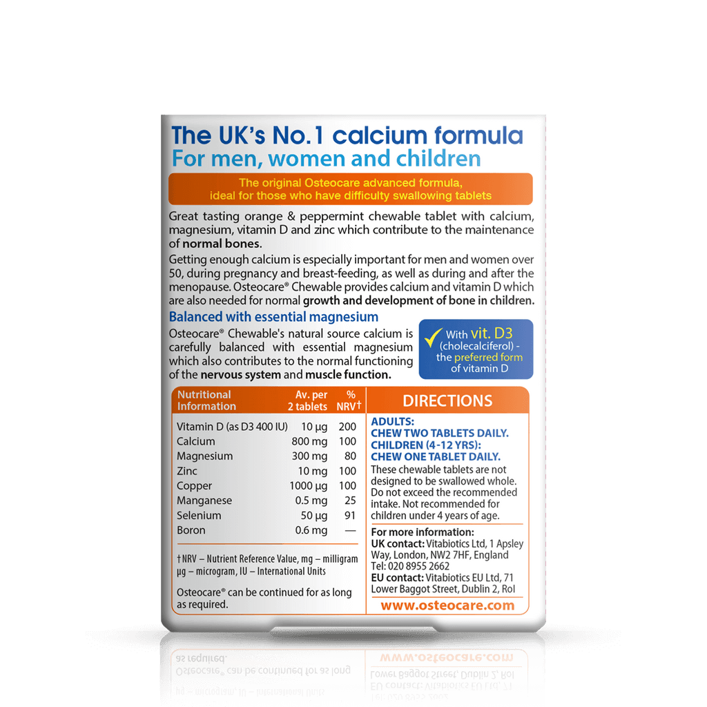 Vitabiotics Osteocare Chewable Calcium Tablets