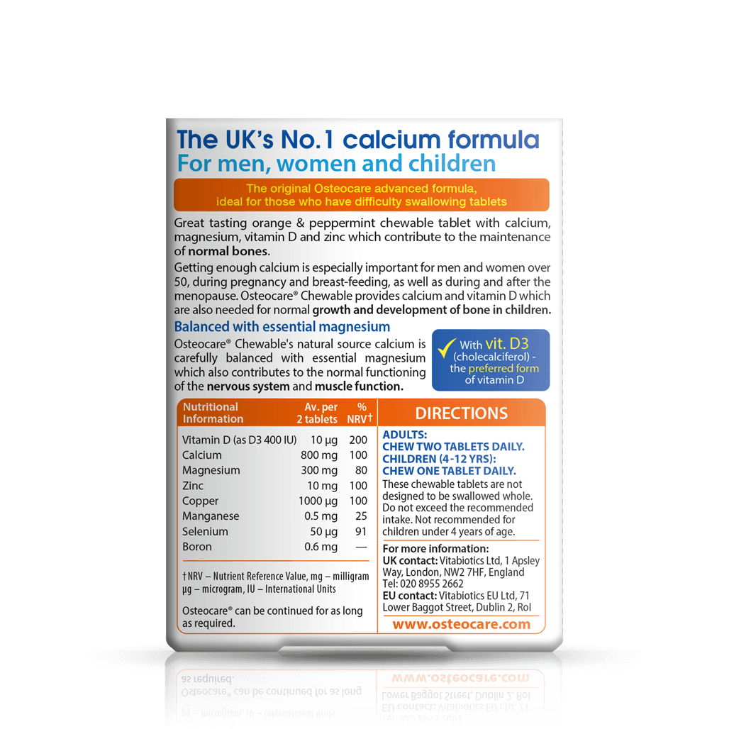 Vitabiotics Osteocare Chewable Calcium Tablets