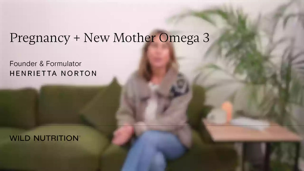Wild Nutrition Food-Grown® Pregnancy + New Mother Omega 3 for Maternal & Baby Development