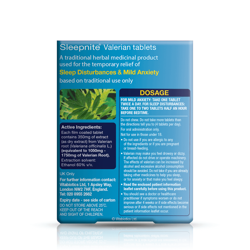 Vitabiotics Sleepnite Sleep Support Tablets