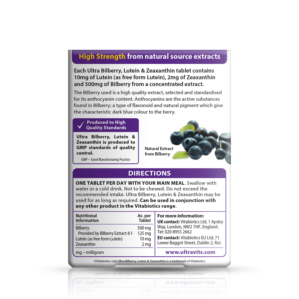 Vitabiotics Ultra Bilberry Lutein and Zeaxanthin