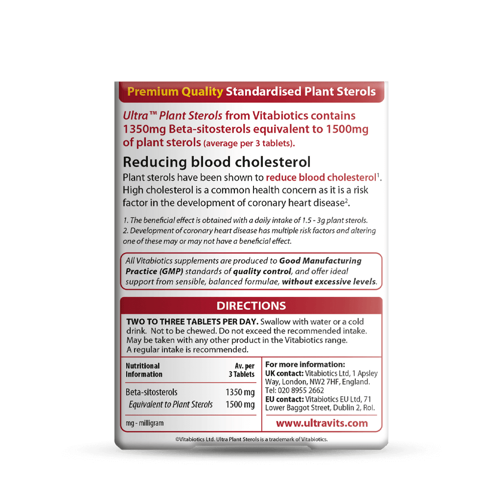 Vitabiotics Ultra Plant Sterols 500mg