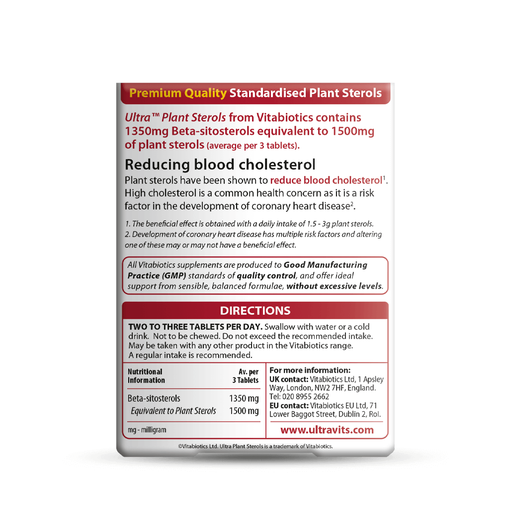 Vitabiotics Ultra Plant Sterols 500mg