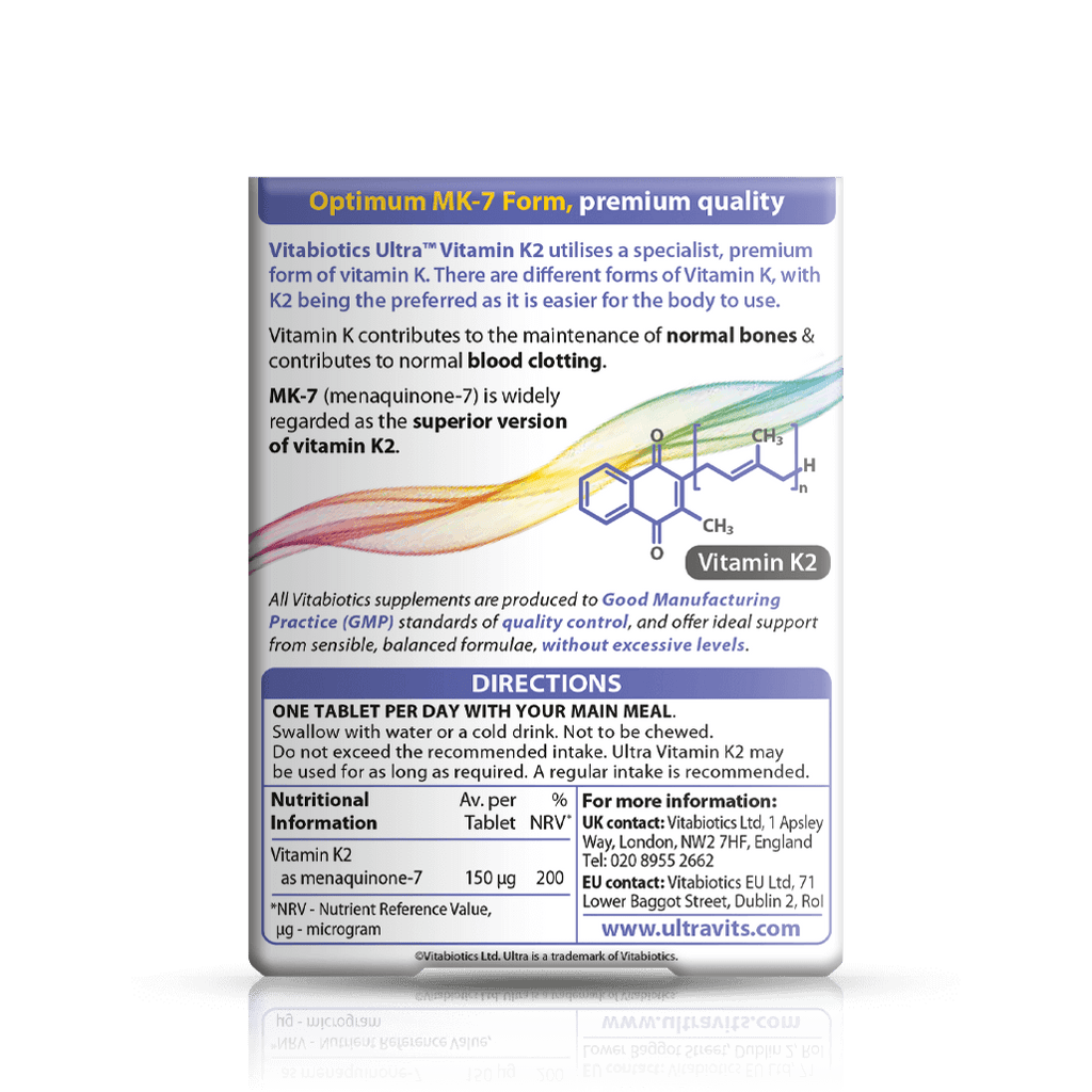 Vitabiotics Ultra Vitamin K2 Supplement