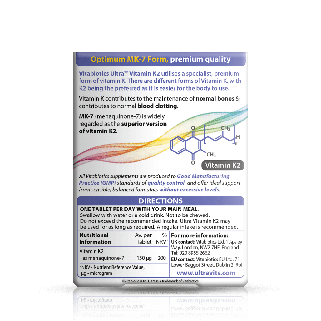 Vitabiotics Ultra Vitamin K2 Supplement