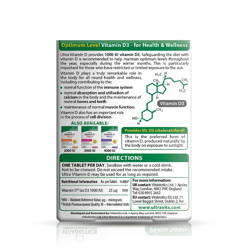 Vitabiotics Ultra Vitamin D3 1000IU