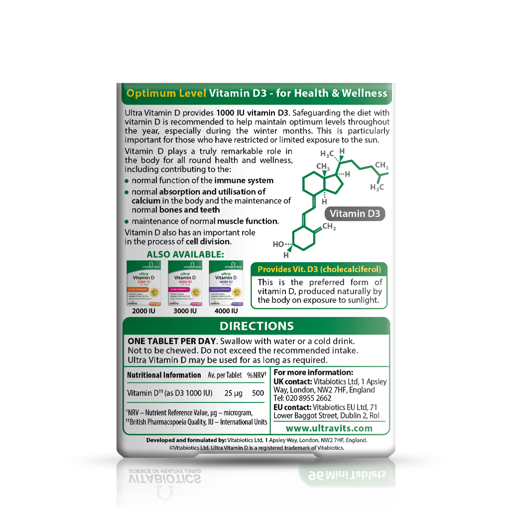Vitabiotics Ultra Vitamin D3 1000IU
