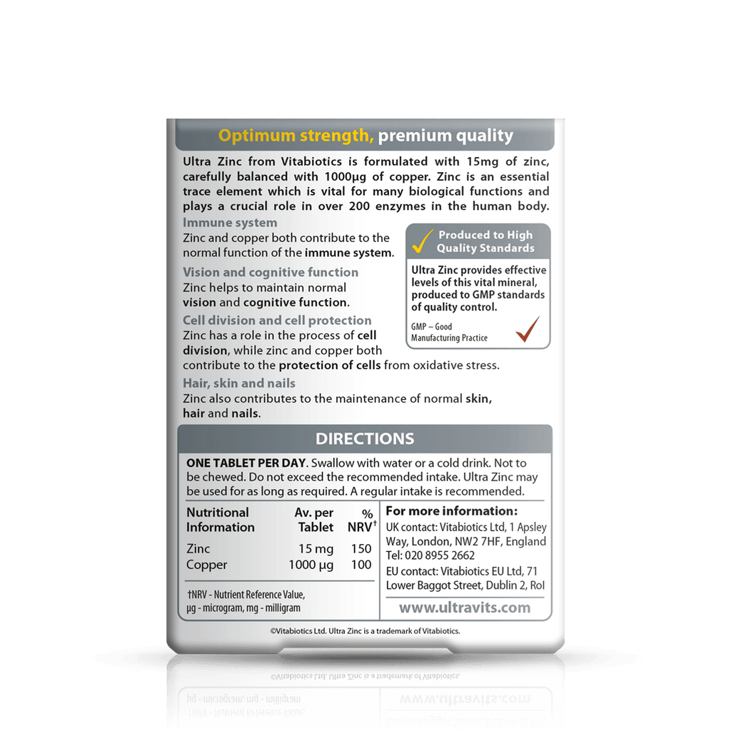Vitabiotics Ultra Zinc Supplement