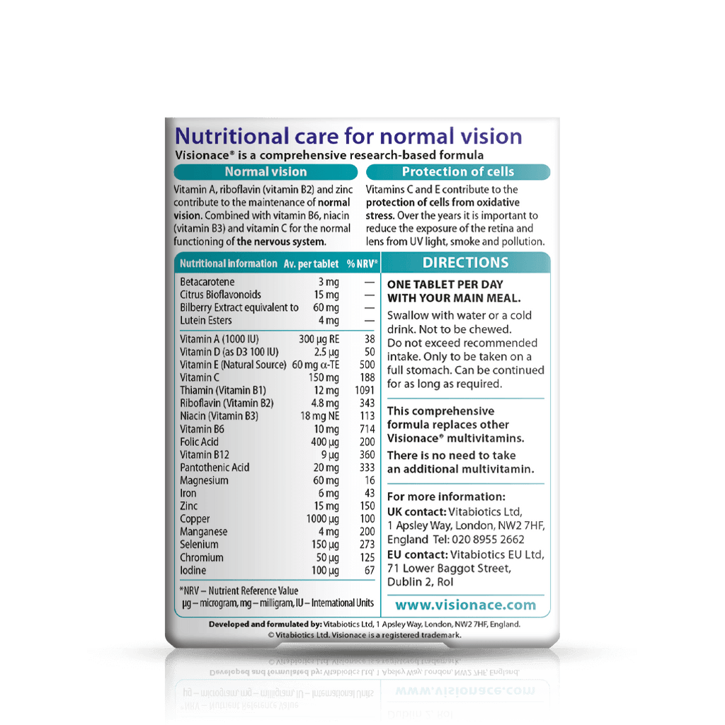 Vitabiotics Visionace Original Eye Health Support