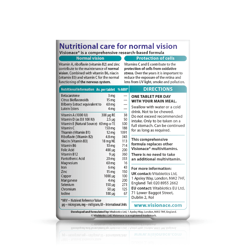 Vitabiotics Visionace Original Eye Health Support