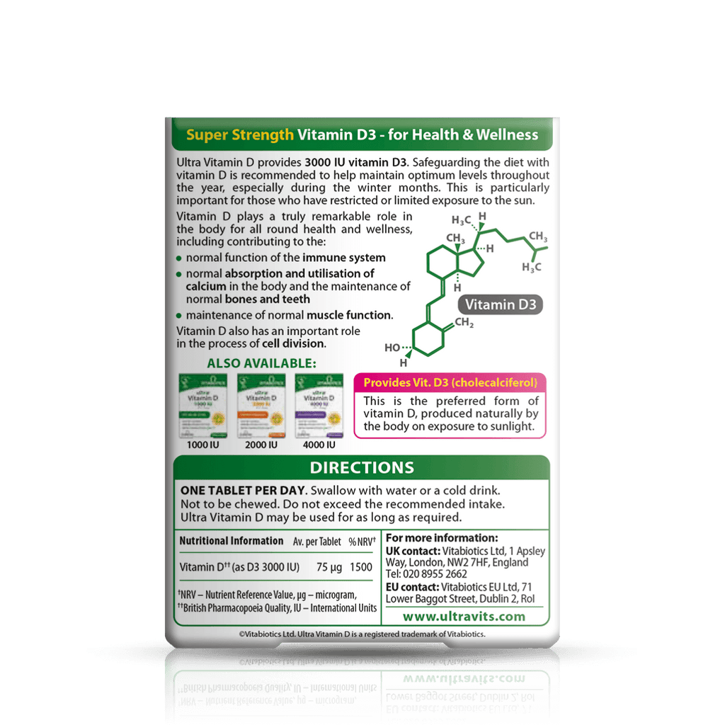 Vitabiotics Ultra Vitamin D3 3000IU