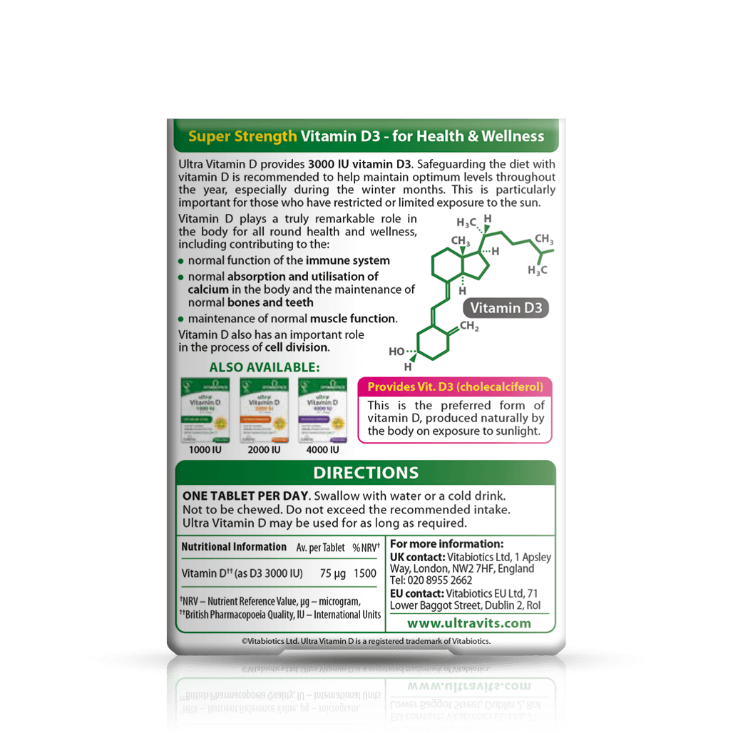 Vitabiotics Ultra Vitamin D3 3000IU