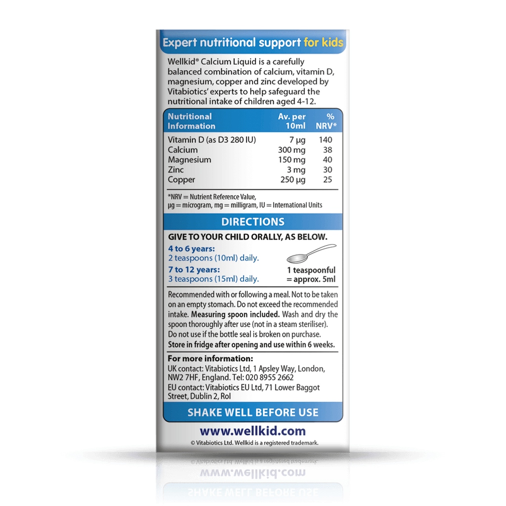 Vitabiotics Wellkid Calcium Liquid