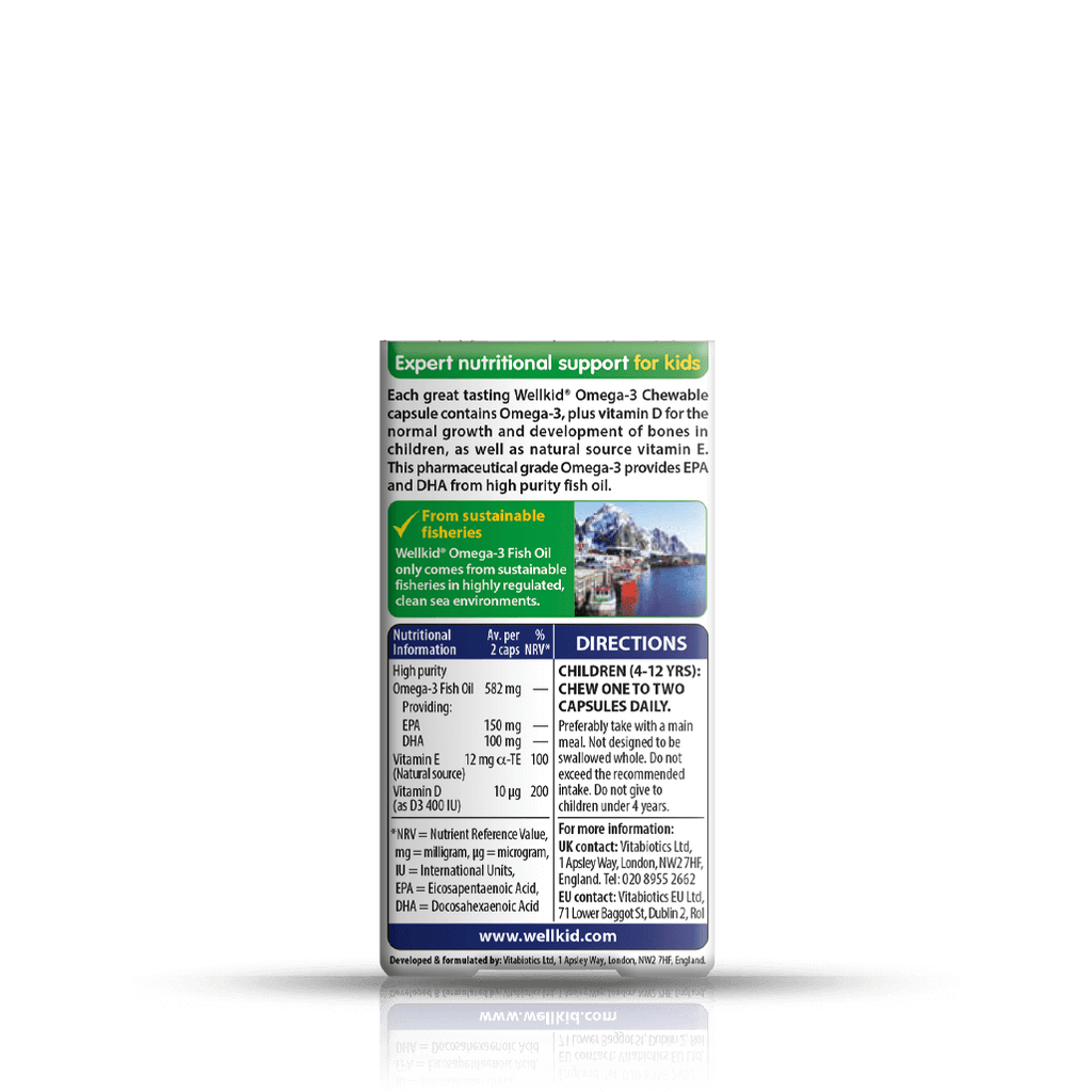 Vitabiotics Wellkid Omega 3 Chewable for Kids