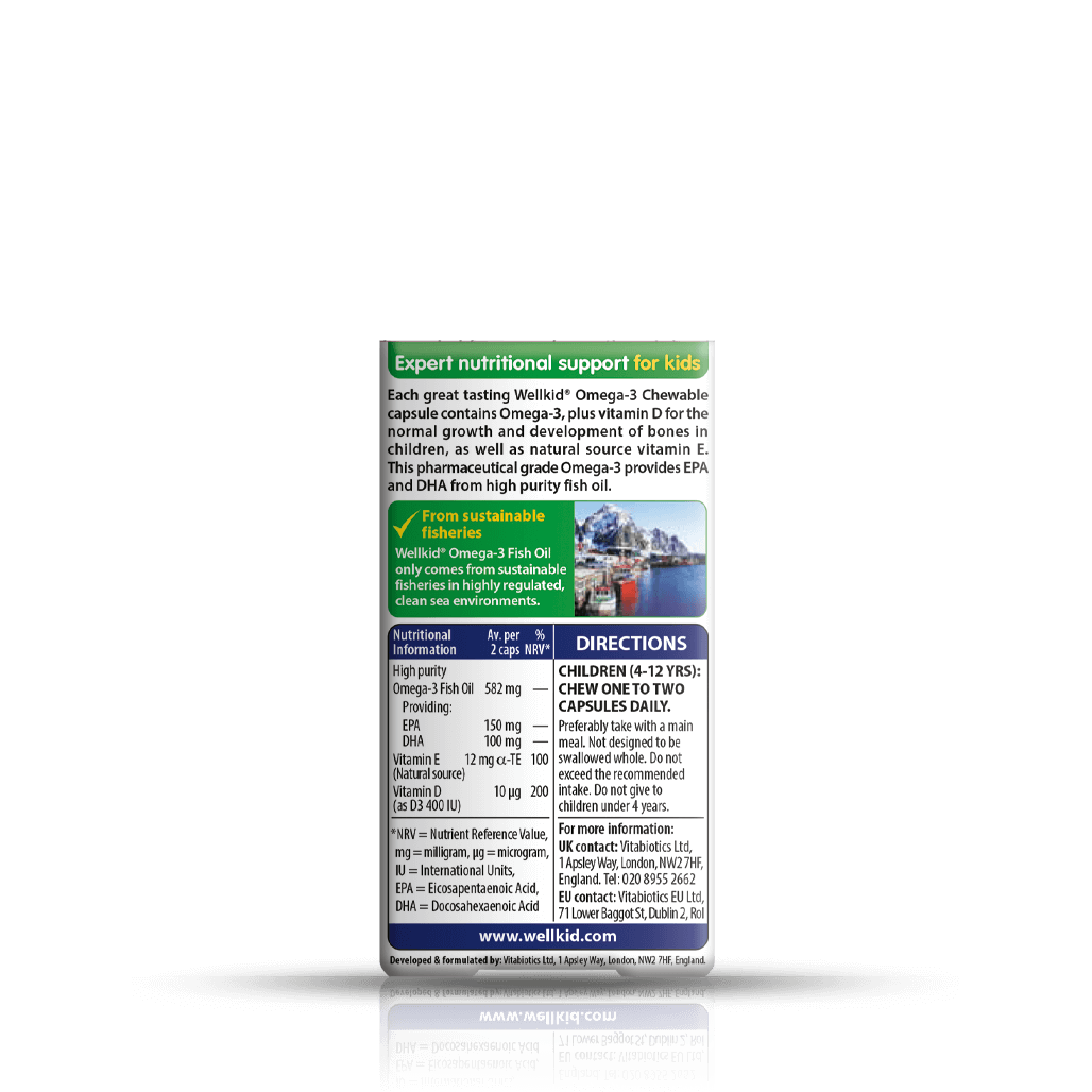 Vitabiotics Wellkid Omega 3 Chewable for Kids