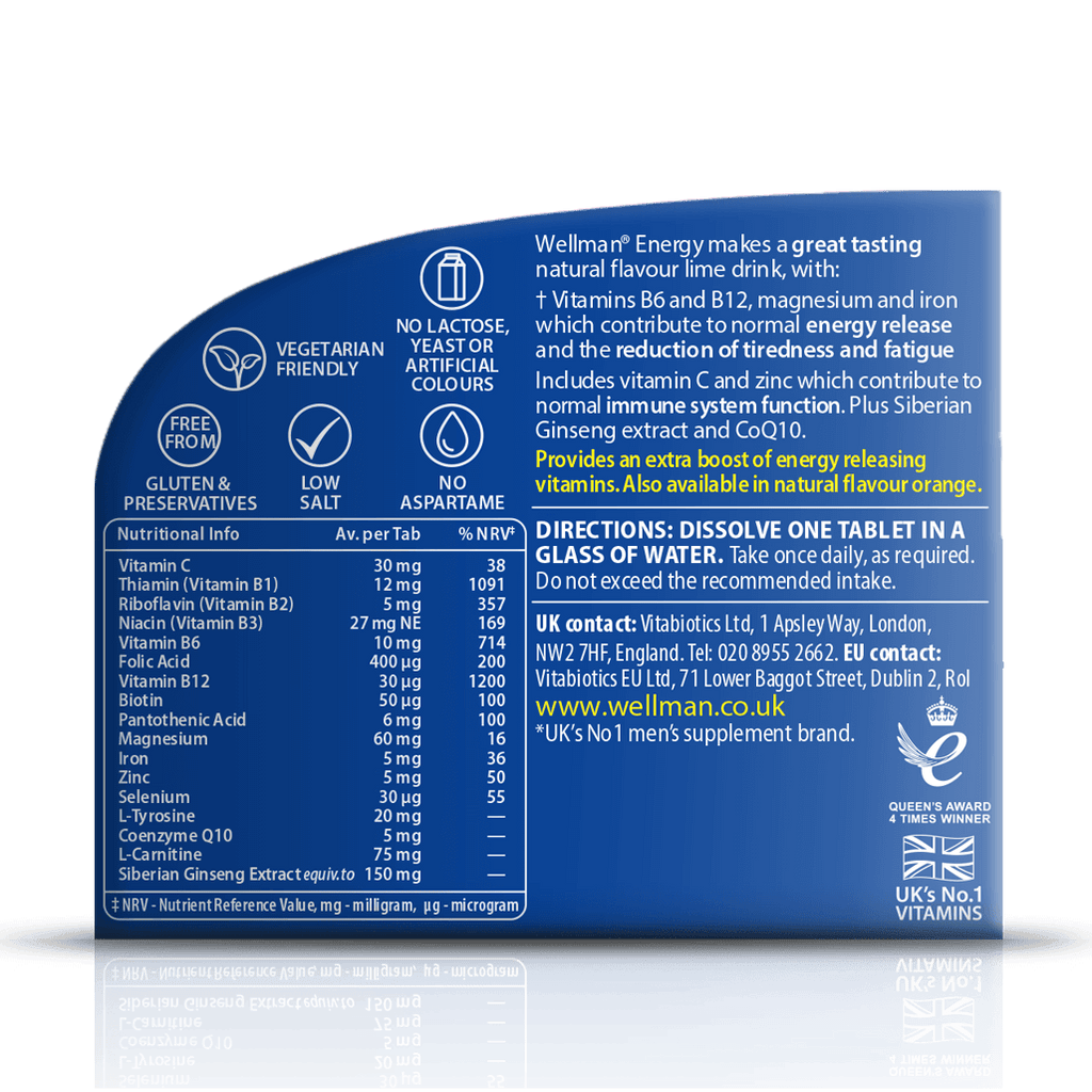 Vitabiotics Wellman Energy Support