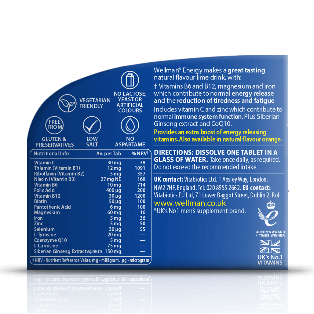 Vitabiotics Wellman Energy Support