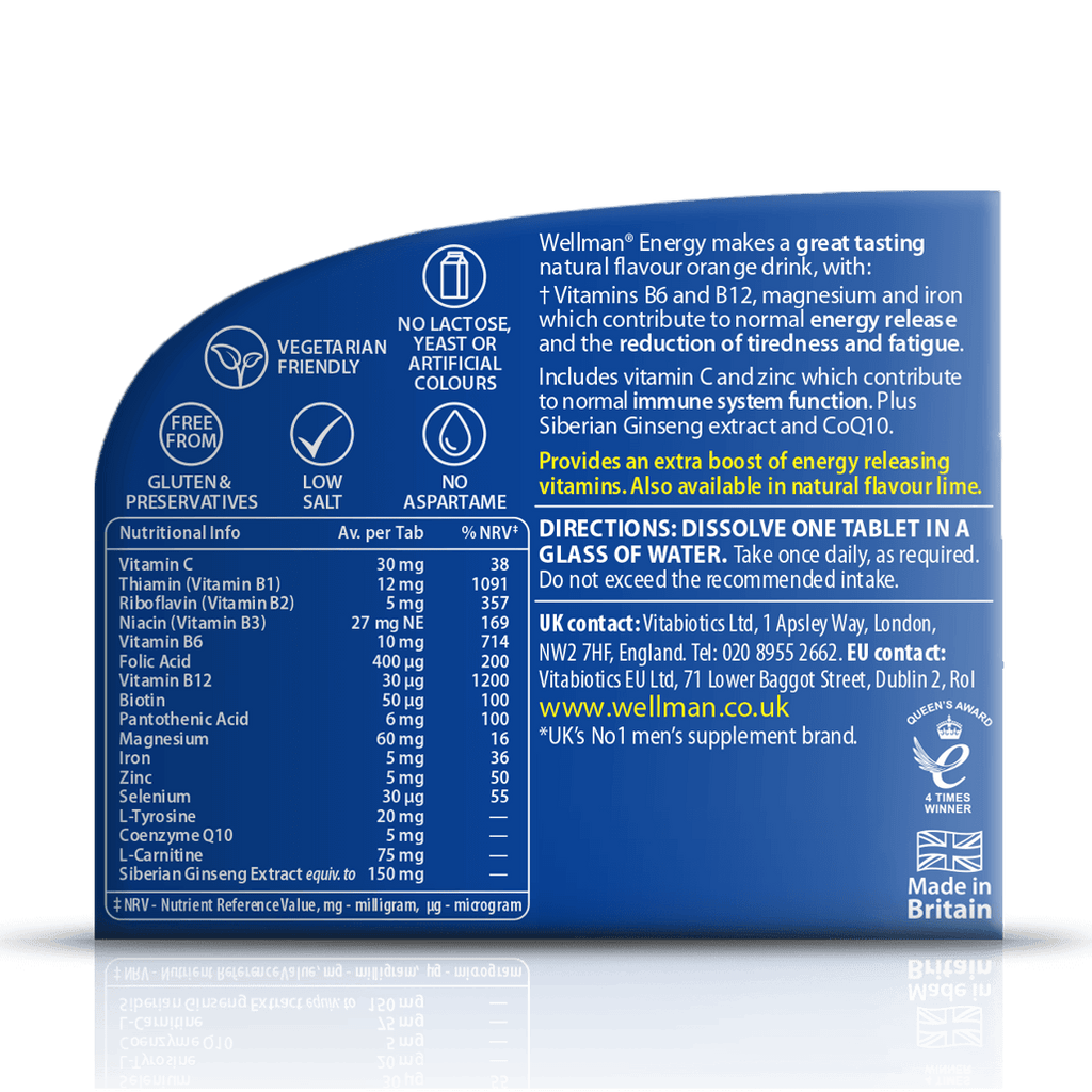 Vitabiotics Wellman Energy Support