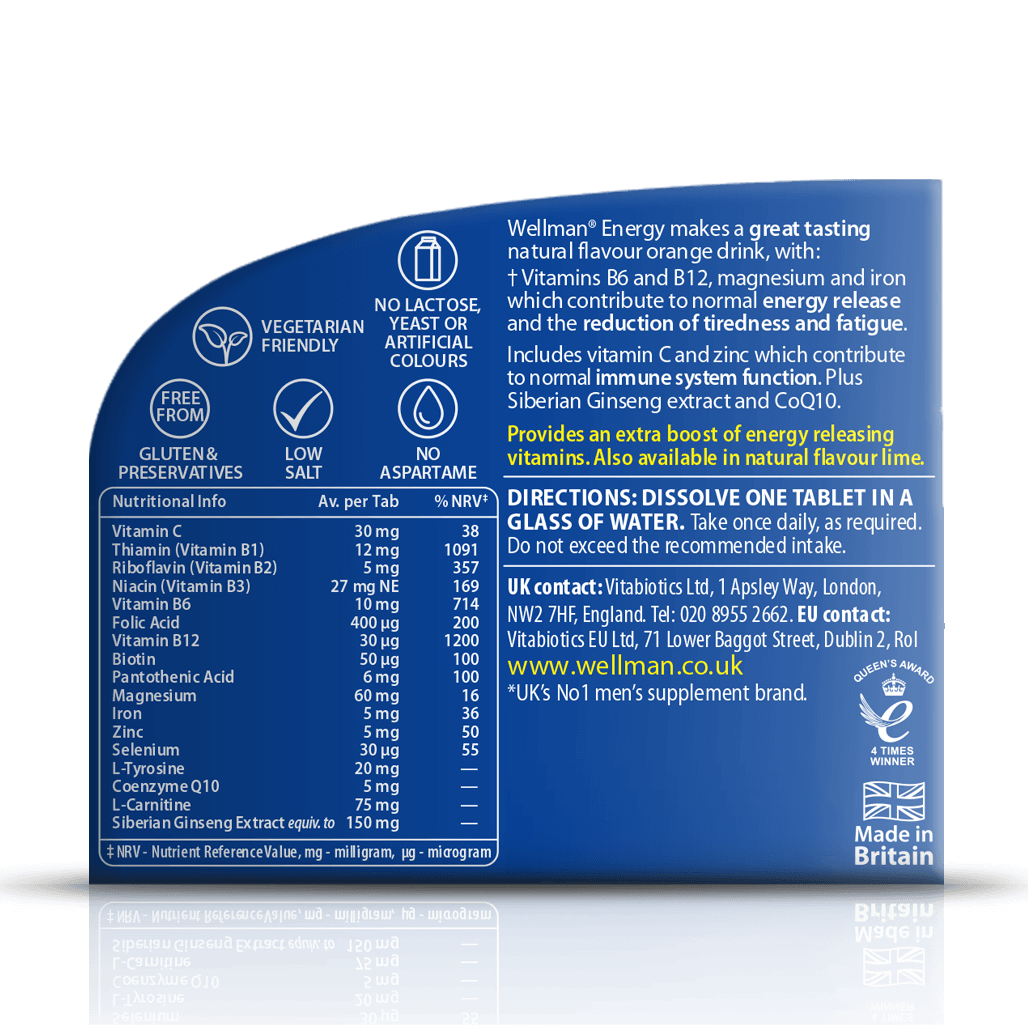 Vitabiotics Wellman Energy Support