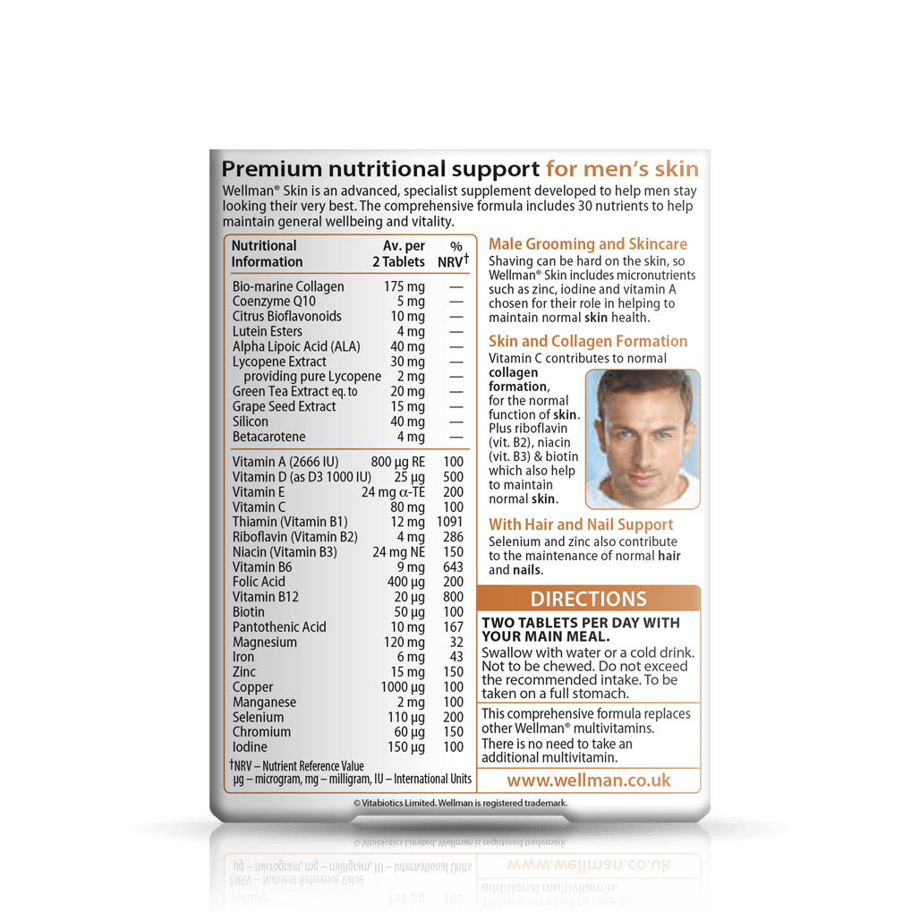 Vitabiotics Wellman Skin Support