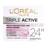 Paris Triple Active Day Moisturiser Dry And Sensitive Skin 50Ml