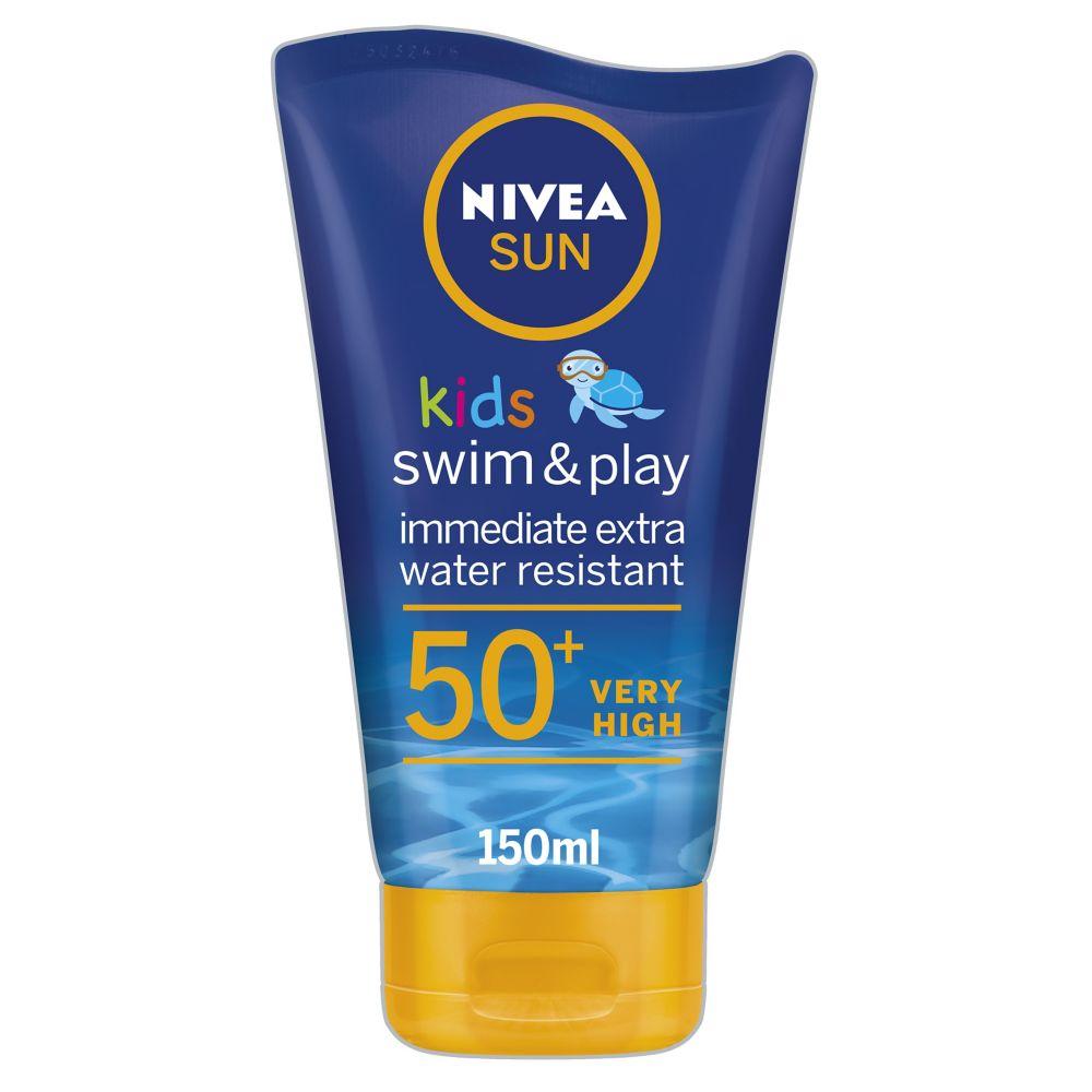 Sun Kids Suncream Lotion Extra Water Resistant Spf 50+, Swim & Play, 150 Ml